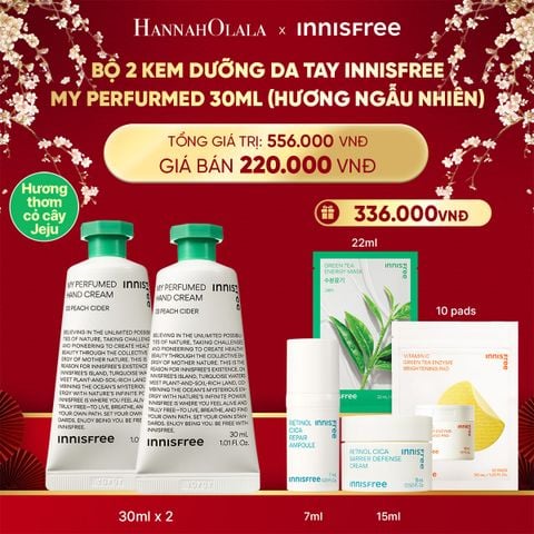  DEAL 9: BỘ 2 KEM DƯỠNG DA TAY INNISFREE MY PERFURMED 30ML (HƯƠNG NGẪU NHIÊN) 