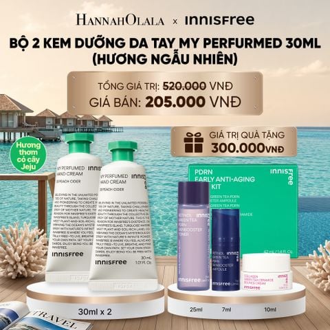  BỘ 2 KEM DƯỠNG DA TAY HƯƠNG NƯỚC HOA INNISFREE JEJU LIFE PERFUMED HAND CREAM 30ML - HƯƠNG ĐÀO_ D1530 