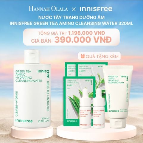  C121_DEAL 20: NƯỚC TẨY TRANG DƯỠNG ẨM INNISFREE GREEN TEA AMINO CLEANSING WATER 320ML 