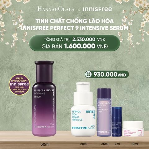  DEAL 7: TINH CHẤT NGĂN NGỪA LÃO HÓA INNISFREE PERFECT 9 INTENSIVE SERUM 50 ML 