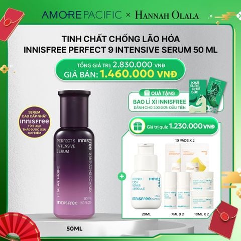  D103_DEAL 7: TINH CHẤT NGĂN NGỪA LÃO HÓA INNISFREE PERFECT 9 INTENSIVE SERUM 50 ML 