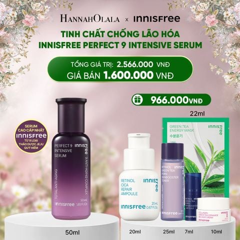  DEAL 7: TINH CHẤT NGĂN NGỪA LÃO HÓA INNISFREE PERFECT 9 INTENSIVE SERUM 50 ML 
