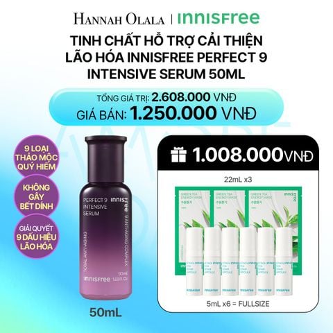  DEAL 10: TINH CHẤT HỖ TRỢ CẢI THIỆN LÃO HÓA INNISFREE PERFECT 9 INTENSIVE SERUM 50ML_ A108 