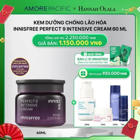  D104_DEAL 8: KEM DƯỠNG CHỐNG LÃO HÓA INNISFREE PERFECT 9 INTENSIVE CREAM 60 ML 