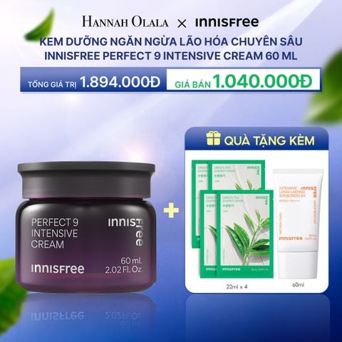  M78_DEAL 8: KEM DƯỠNG NGĂN NGỪA LÃO HÓA CHUYÊN SÂU INNISFREE PERFECT 9 INTENSIVE CREAM 60ML 