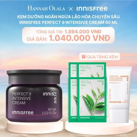  C119_DEAL 19: KEM DƯỠNG NGĂN NGỪA LÃO HÓA CHUYÊN SÂU INNISFREE PERFECT 9 INTENSIVE CREAM 60 ML 