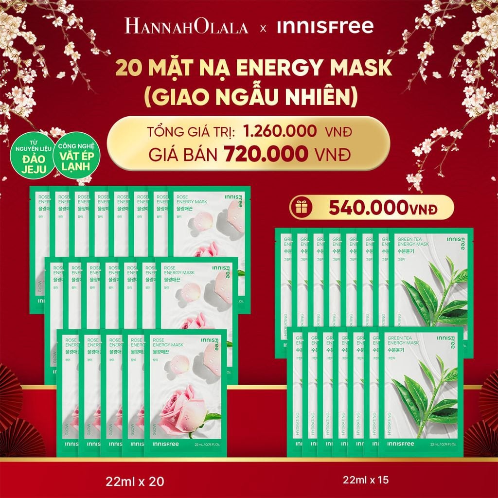  DEAL 10: 20 MẶT NẠ ENERGY MASK (GIAO NGẪU NHIÊN) 