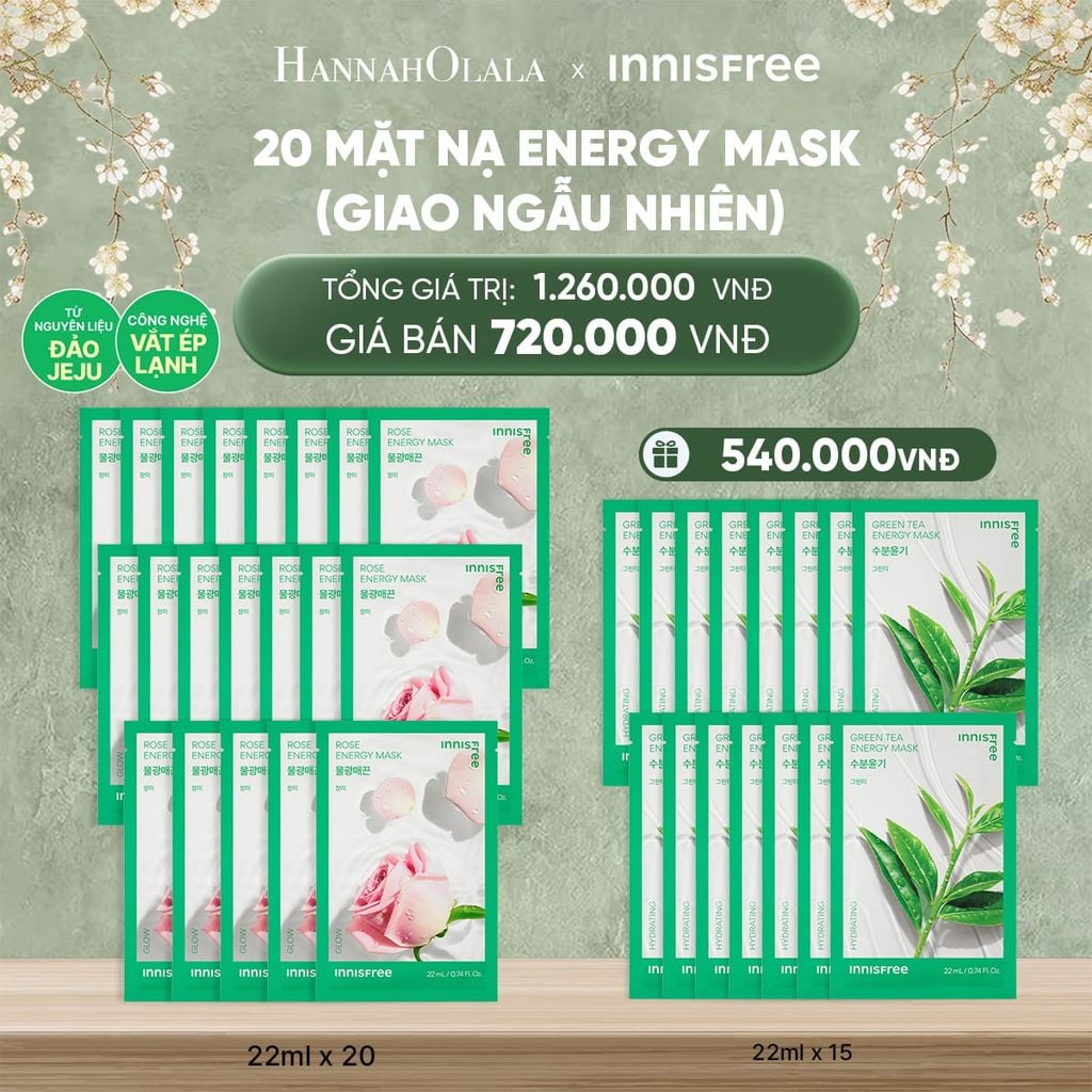  DEAL 10: 20 MẶT NẠ ENERGY MASK (GIAO NGẪU NHIÊN) 