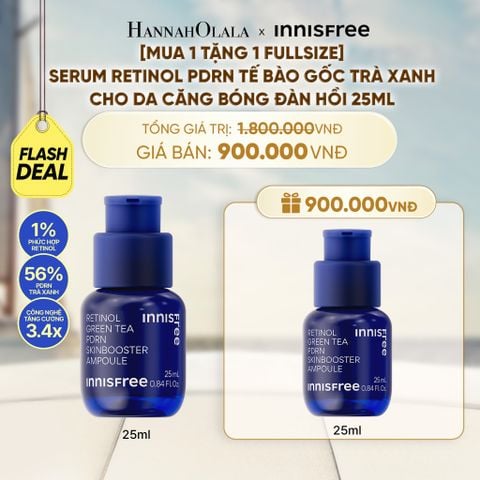  [MUA 1 TẶNG 1 FULLSIZE] SERUM RETINOL PDRN TẾ BÀO GỐC TRÀ XANH CHO DA CĂNG BÓNG ĐÀN HỒI 25ML 