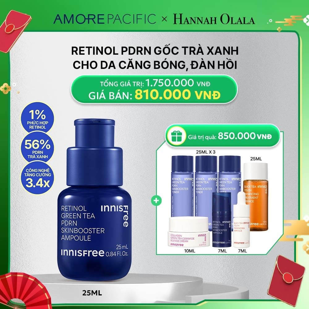  D101_DEAL 5: SERUM RETINOL PDRN TẾ BÀO GỐC TRÀ XANH CHO DA CĂNG BÓNG, ĐÀN HỒI 25ML 