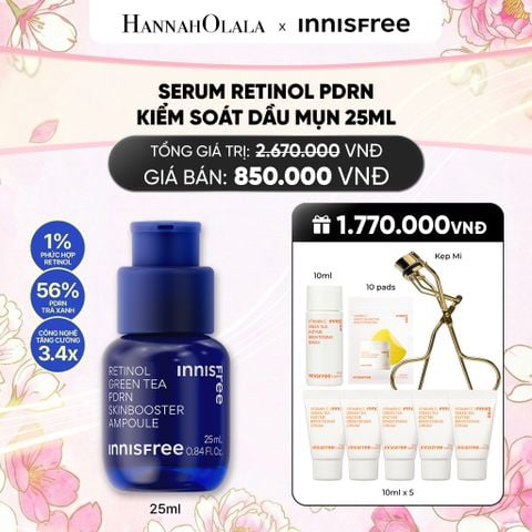 SERUM RETINOL PDRN TẾ BÀO GỐC TRÀ XANH CHO DA CĂNG BÓNG, ĐÀN HỒI 25ML 