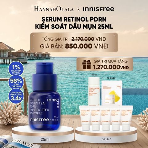  SERUM RETINOL PDRN TẾ BÀO GỐC TRÀ XANH CHO DA CĂNG BÓNG, ĐÀN HỒI 25ML 