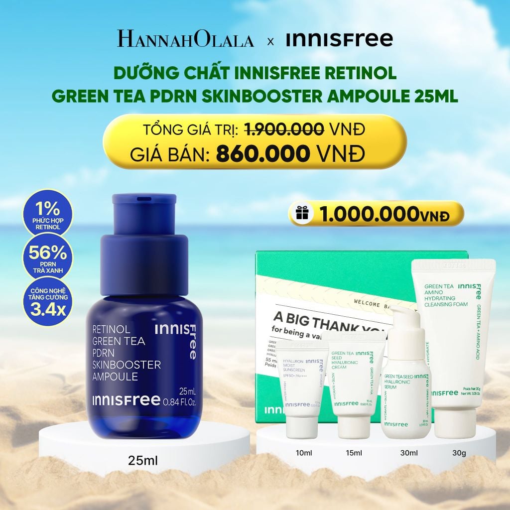  DEAL 5: SERUM RETINOL PDRN TẾ BÀO GỐC TRÀ XANH CHO DA CĂNG BÓNG, ĐÀN HỒI 25ML 