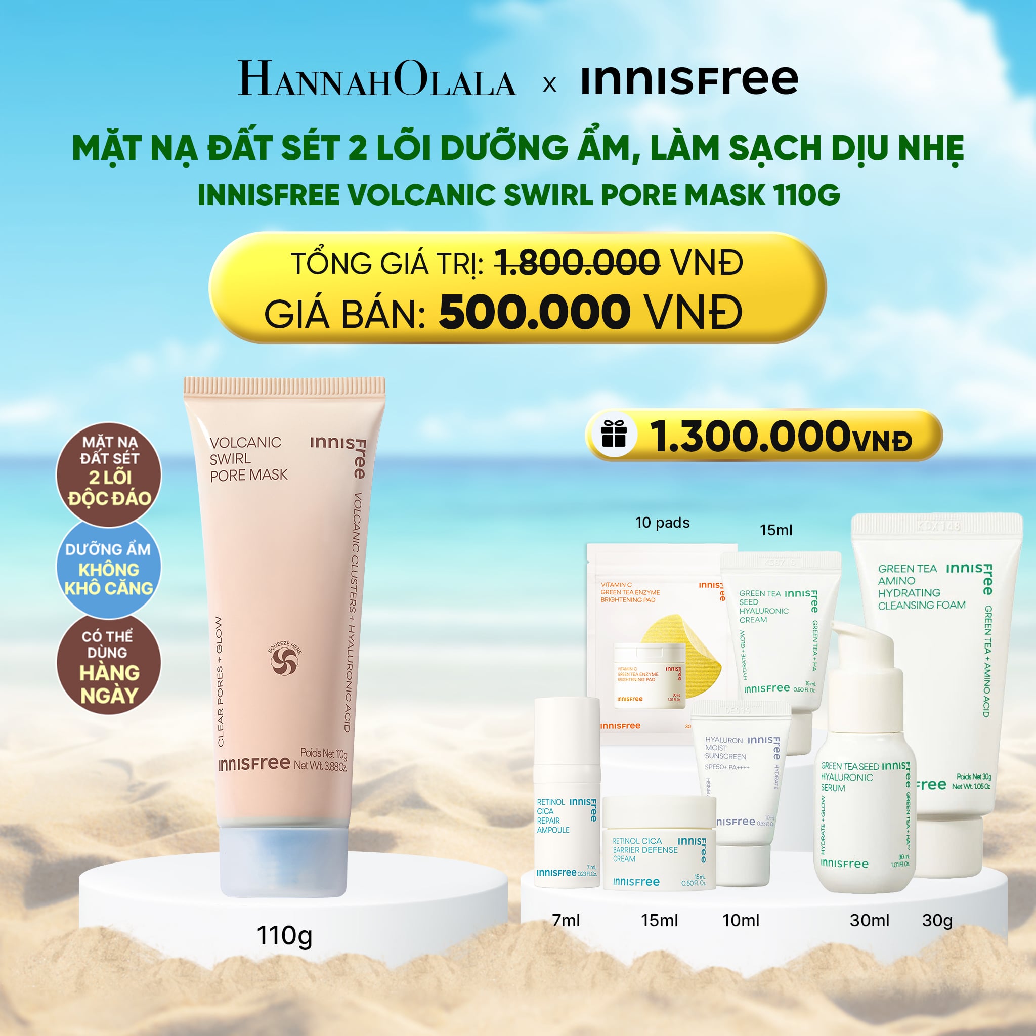 Mặt Nạ Innisfree Volcanic Swirl Pore Mask 110g