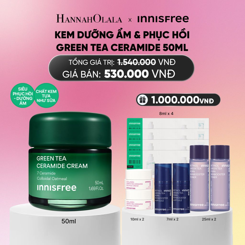 KEM DƯỠNG CẤP ẨM, PHỤC HỒI INNISFREE GREEN TEA CERAMIDE CREAM 50ML_A1411 