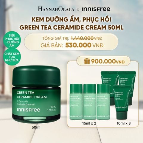  KEM DƯỠNG CẤP ẨM PHỤC HỒI INNISFREE GREEN TEA CERAMIDE CREAM 50ML - A1387 