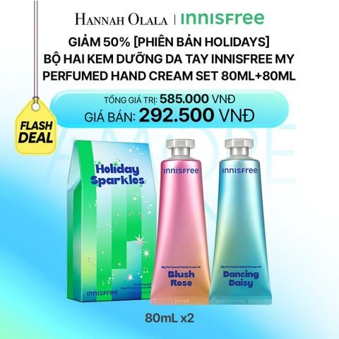  DEAL 3: GIẢM 50% [PHIÊN BẢN HOLIDAYS] BỘ HAI KEM DƯỠNG DA TAY INNISFREE MY PERFUMED HAND CREAM SET 80ML+80ML_ A100 