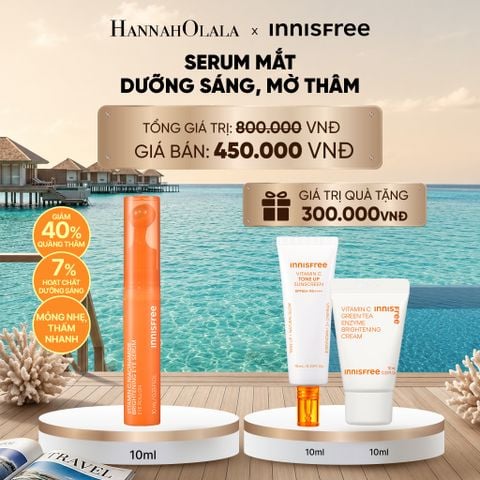  MỚI - SERUM MẮT DƯỠNG SÁNG, MỜ THÂM INNISFREE VITAMIN C NIACINAMIDE BRIGHTENING EYE SERUM 10G_ D810 