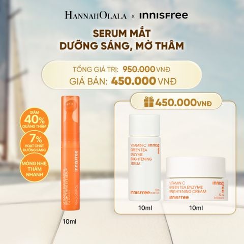  MỚI - SERUM MẮT DƯỠNG SÁNG MỜ THÂM INNISFREE VITAMIN C NIACINAMIDE BRIGHTENING EYE SERUM 10G - A2037 