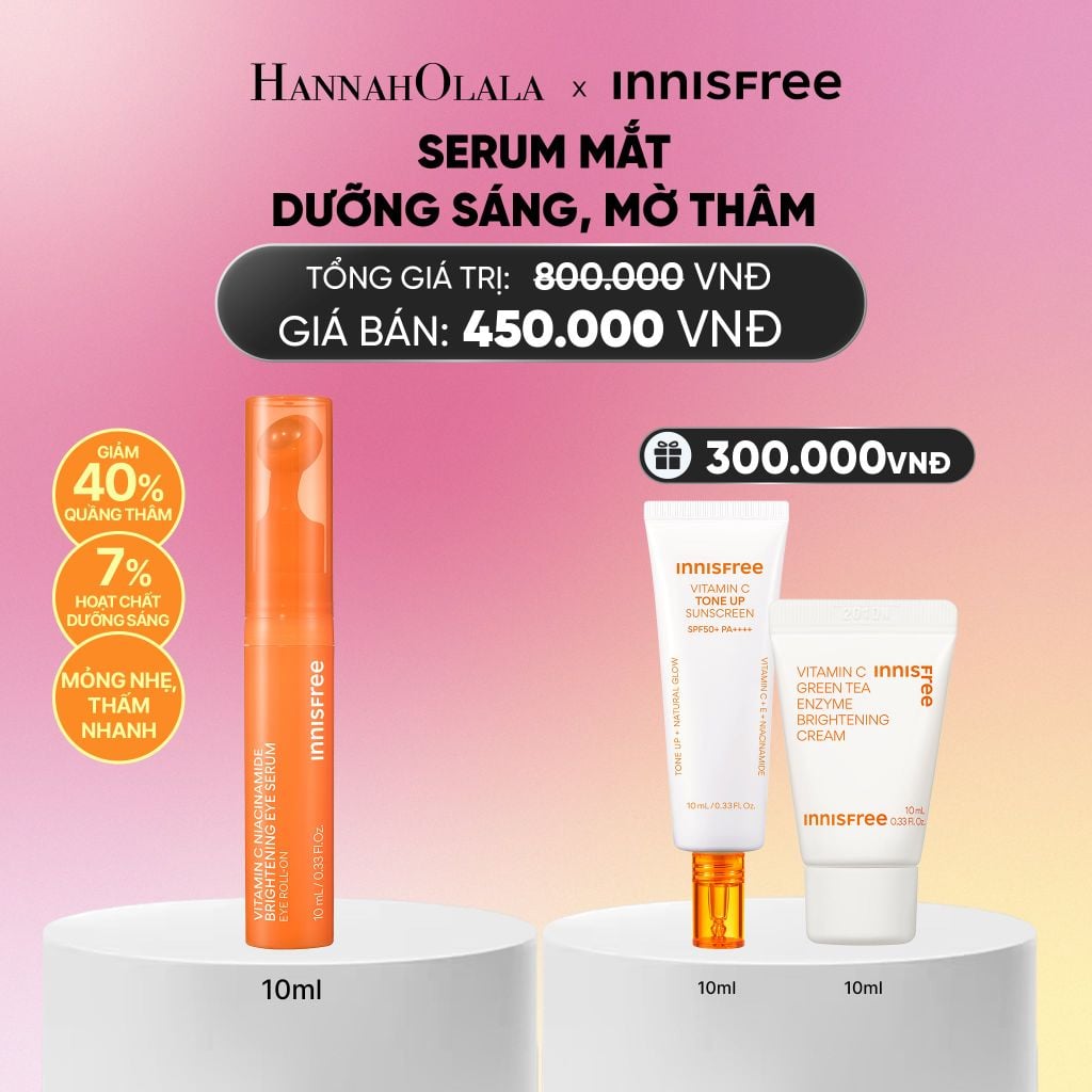  MỚI - SERUM MẮT DƯỠNG SÁNG, MỜ THÂM INNISFREE VITAMIN C NIACINAMIDE BRIGHTENING EYE SERUM 10G_A1415 