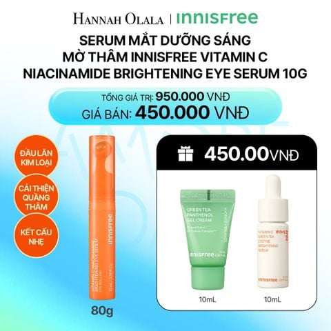  DEAL 14: [MỚI] SERUM MẮT DƯỠNG SÁNG MỜ THÂM INNISFREE VITAMIN C NIACINAMIDE BRIGHTENING EYE SERUM 10G_ A104 
