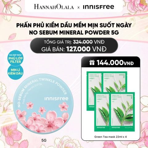  DEAL ĐỘC QUYỀN: PHẤN PHỦ BỘT KIỀM DẦU INNISFREE NO SEBUM MINERAL POWDER - PHIÊN BẢN GIỚI HẠN CHERRY 