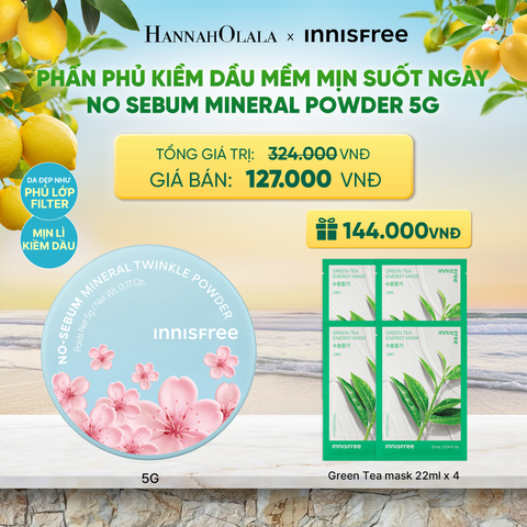 DEAL ĐỘC QUYỀN: PHẤN PHỦ BỘT KIỀM DẦU INNISFREE NO SEBUM MINERAL POWDER - PHIÊN BẢN GIỚI HẠN CHERRY 