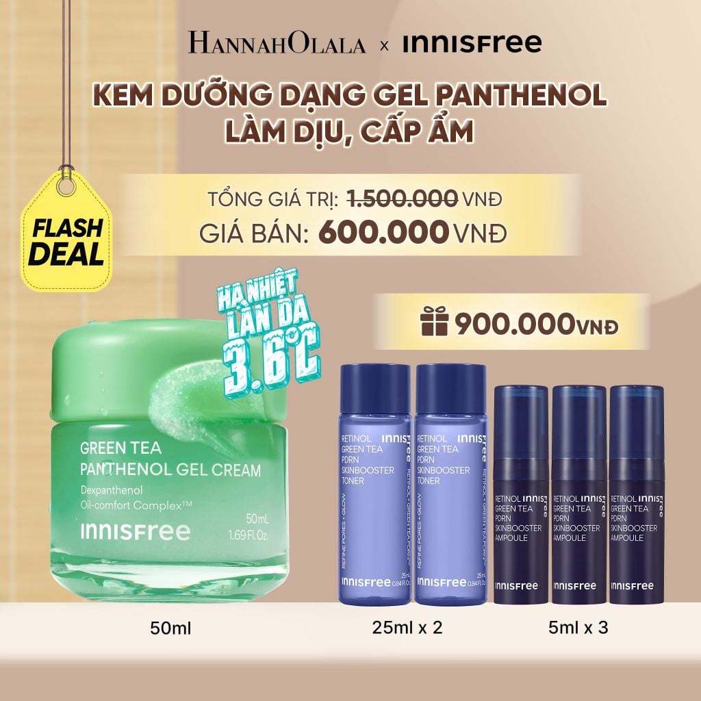  MỚI - KEM DƯỠNG DẠNG GEL INNISFREE PANTHENOL GEL CREAM LÀM DỊU CẤP ẨM CHO DA DẦU MỤN 50ML - A535 