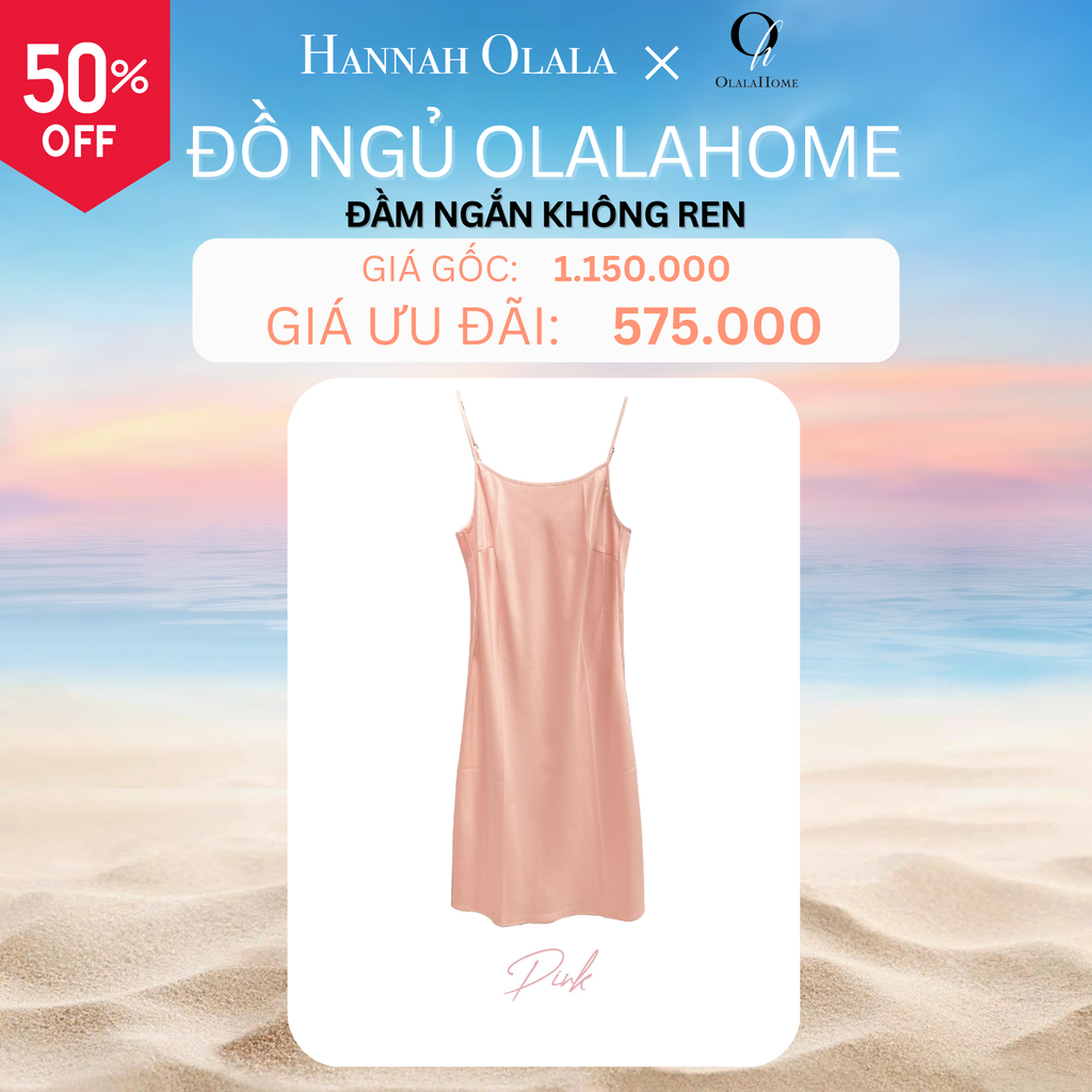  DEAL 23: ĐẦM NGẮN KHÔNG REN - MÀU HỒNG 