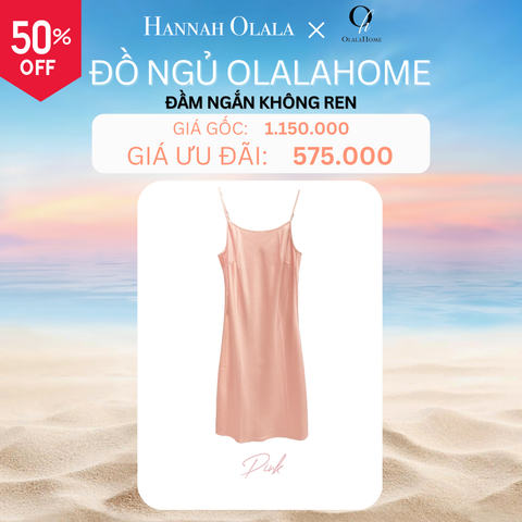  DEAL 23: ĐẦM NGẮN KHÔNG REN - MÀU HỒNG 