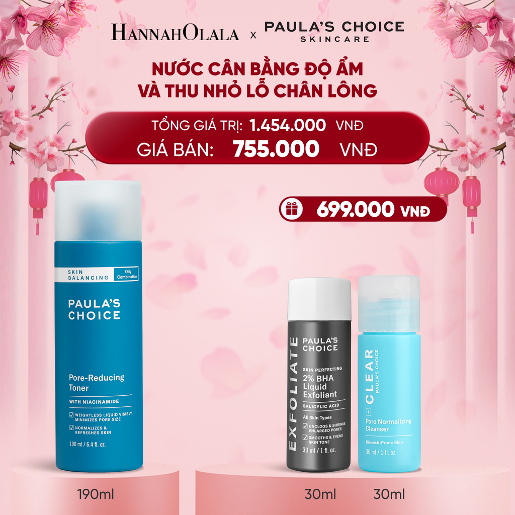  DEAL 10: NƯỚC CÂN BẰNG ĐỘ ẨM VÀ ĐIỀU CHỈNH LỖ CHÂN LÔNG 190ML 