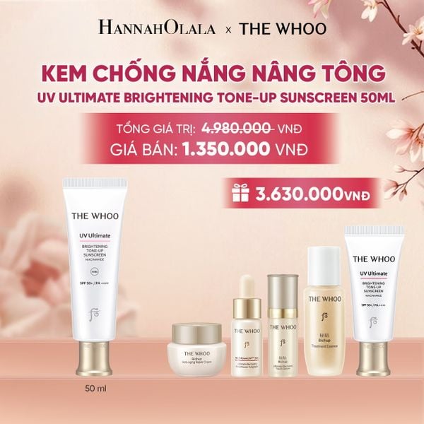  PHIÊN BẢN NÂNG CẤP - BỘ KEM CHỐNG NẮNG NÂNG TÔNG THE WHOO UV ULTIMATE BRIGHTENING TONE-UP SUNSCREEN 50ML - A65 