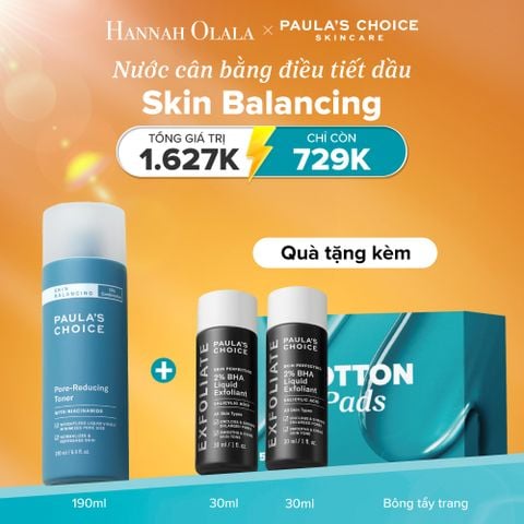  E3: DEAL 10: NƯỚC CÂN BẰNG ĐỘ ẨM VÀ ĐIỀU CHỈNH LỖ CHÂN LÔNG SKIN BALANCING PORE-REDUCING TONER 190ML 