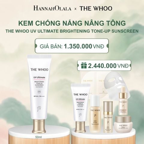  BỘ KEM CHỐNG NẮNG NÂNG TÔNG THE WHOO UV ULTIMATE BRIGHTENING TONE-UP SUNSCREEN 50ML - A1106 