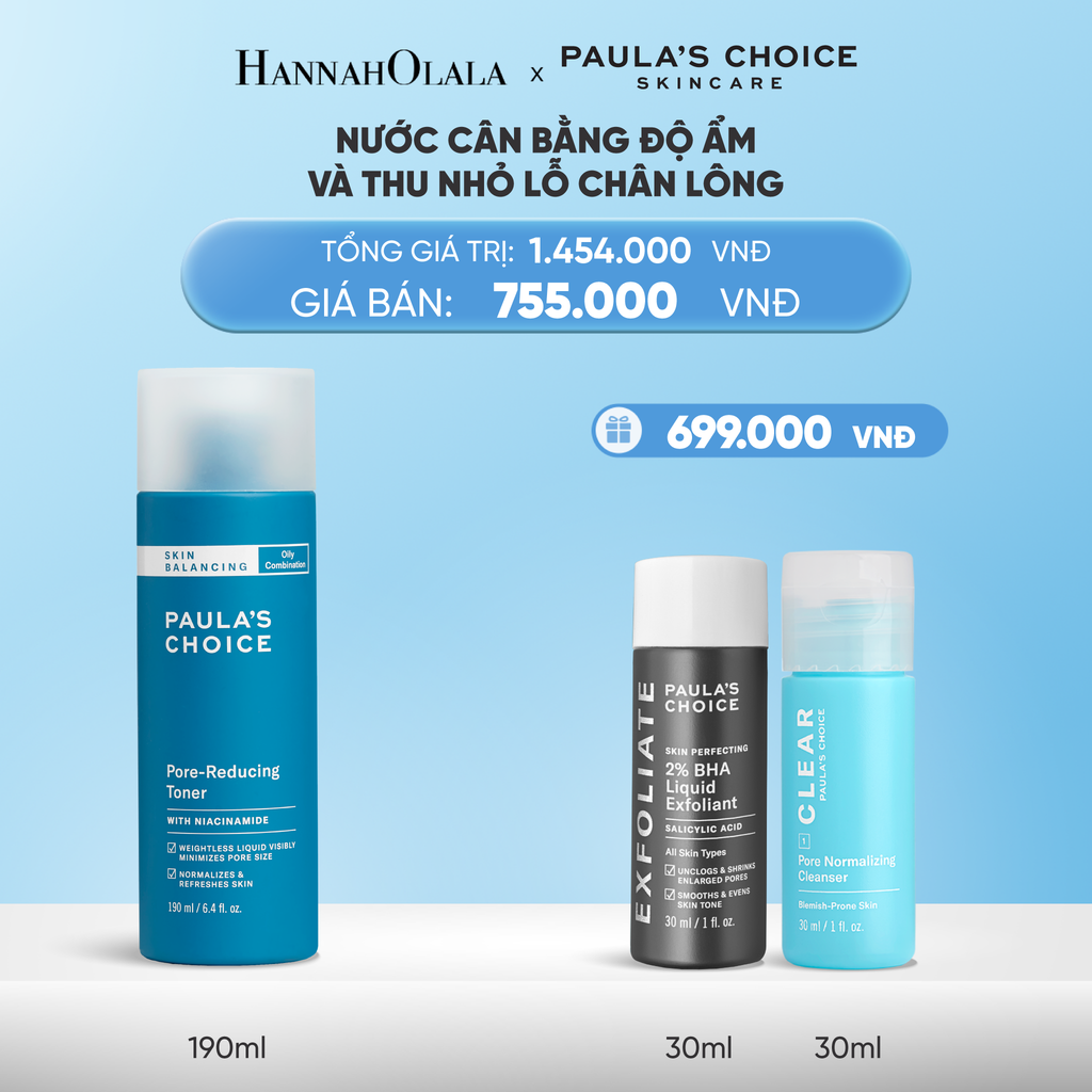  DEAL 10: NƯỚC CÂN BẰNG ĐỘ ẨM VÀ ĐIỀU CHỈNH LỖ CHÂN LÔNG 190ML 