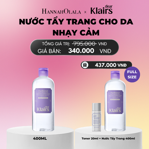  DEAR KLAIRS NƯỚC TẨY TRANG SUPPLE PREPARATION UNSCENTED CLEANSING WATER 400ML (IP04)_A1843 