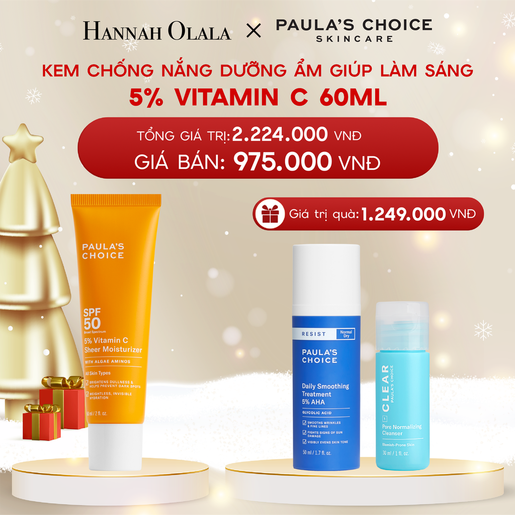  A1353_DEAL 6: KEM CHỐNG NẮNG DƯỠNG ẨM GIÚP LÀM SÁNG VÀ ĐỀU MÀU DA VỚI 5% VITAMIN C SPF 50 60ML 