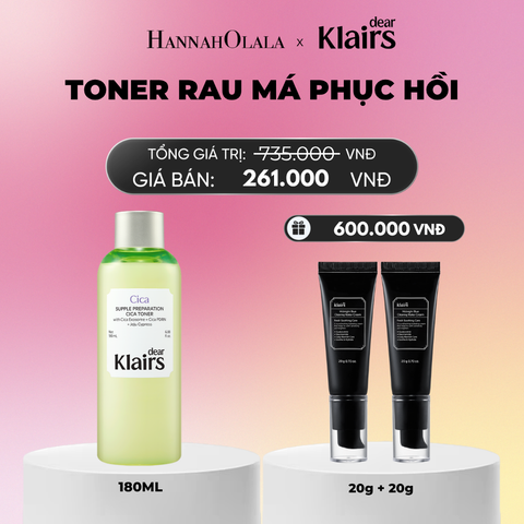  DEAR KLAIRS NƯỚC HOA HỒNG SUPPLE PREPARATION CICA TONER 180ML (IP04)_A1844 