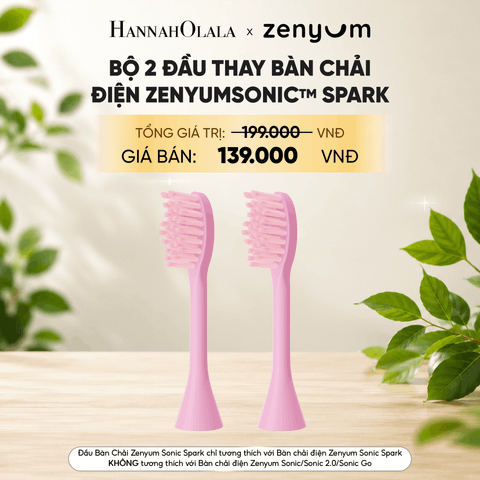  BỘ 2 ĐẦU THAY BÀN CHẢI ĐIỆN ZENYUM SONIC SPARK 