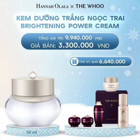  DEAL 13: KEM DƯỠNG TRẮNG NGỌC TRAI THE WHOO BRIGHTENING POWER CREAM 50ML 