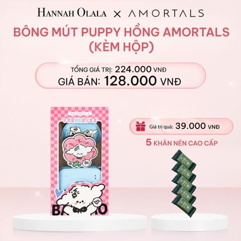  E703_DEAL 13: BÔNG MÚT PUPPY HỒNG XINH XẮN AMORTALS 