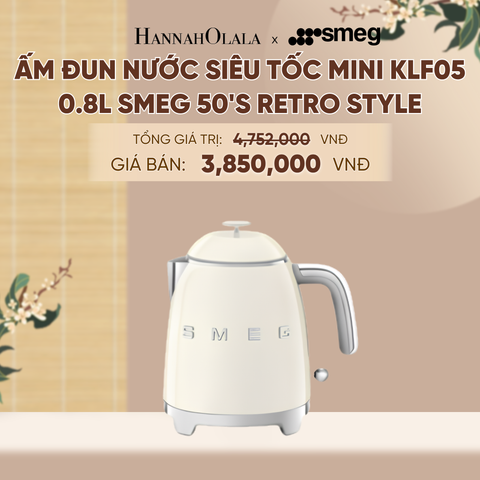  ẤM ĐUN NƯỚC SIÊU TỐC MINI KLF05 0.8L SMEG 50'S RETRO STYLE - A2279 