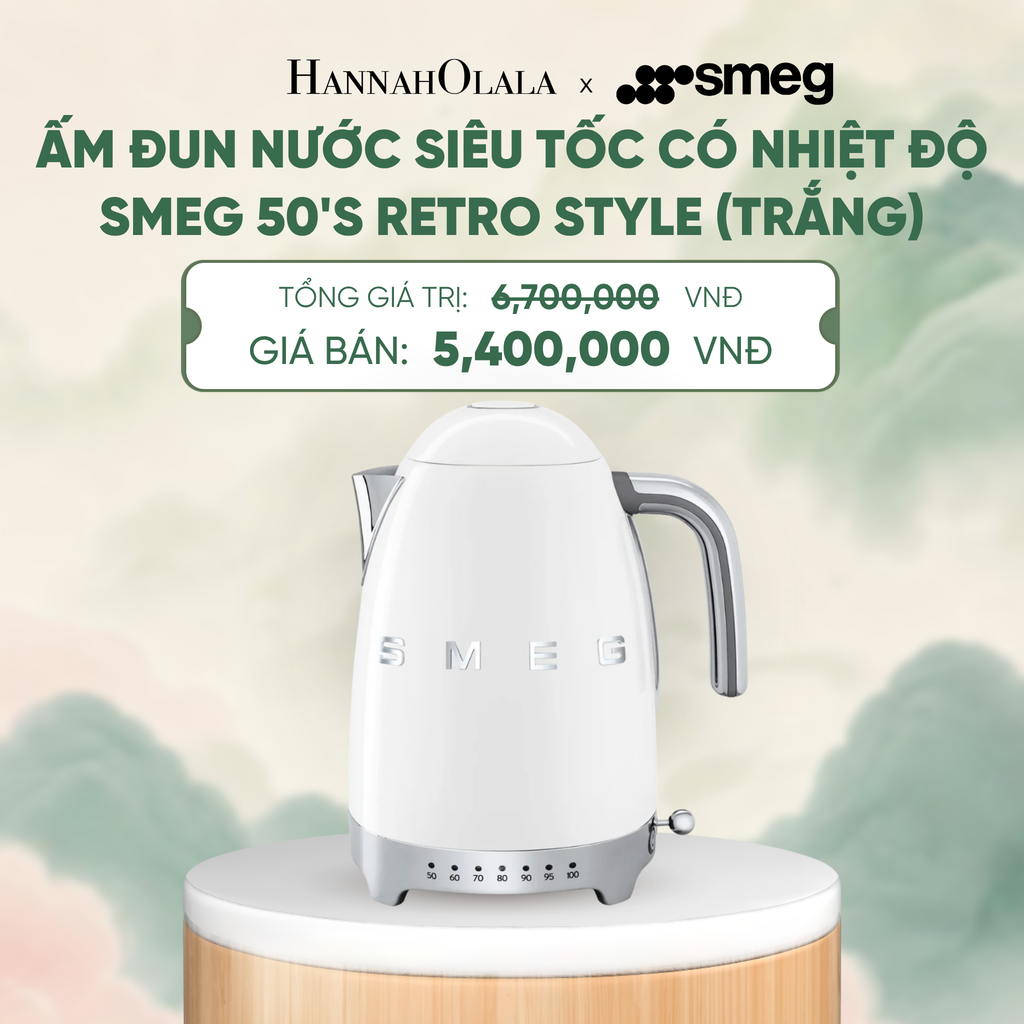  ẤM ĐUN NƯỚC SIÊU TỐC CÓ NHIỆT ĐỘ SMEG 50'S RETRO STYLE - A1849 