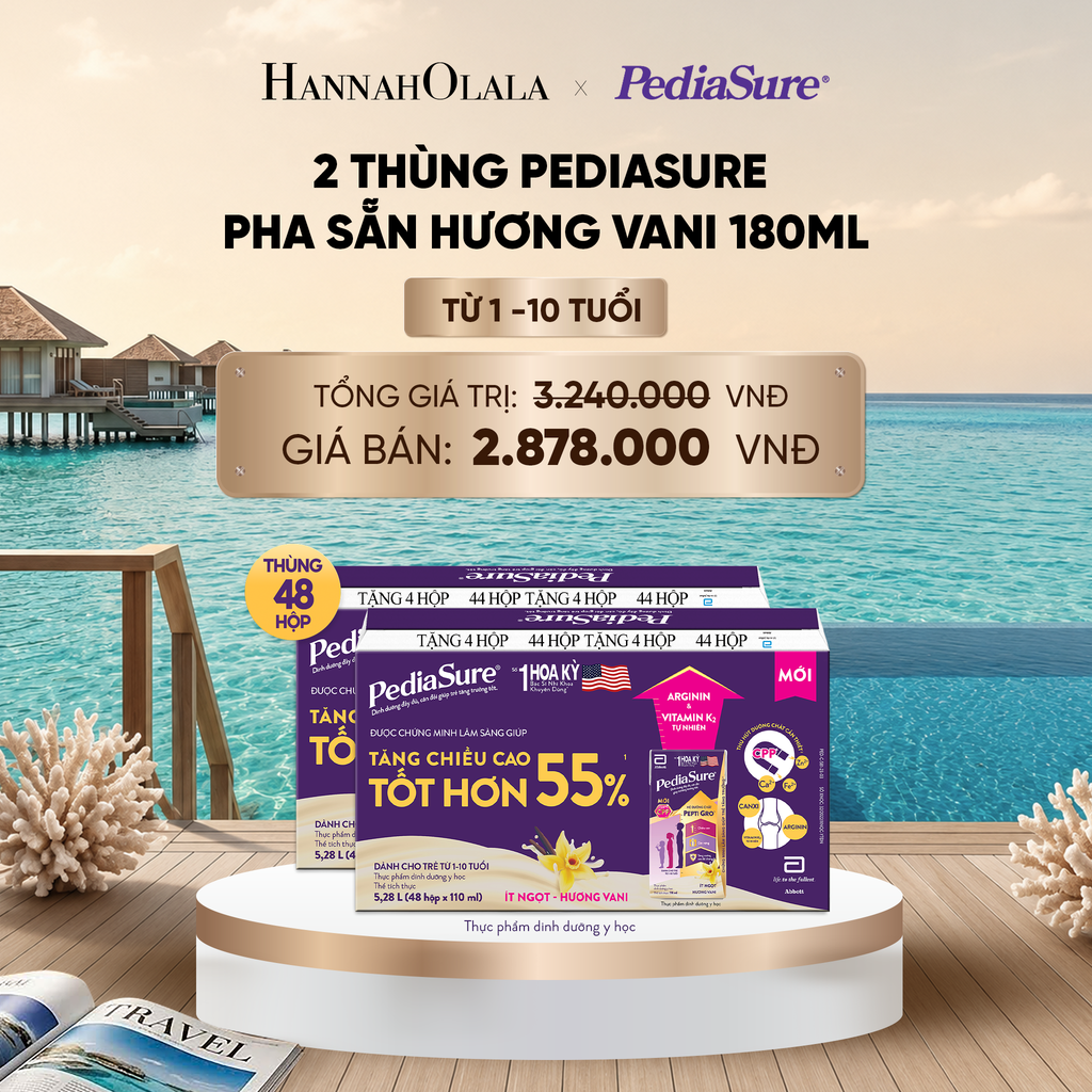  2 THÙNG PEDIASURE PHA SẴN HƯƠNG VANI 180ML DEAL 3:_ D2131 