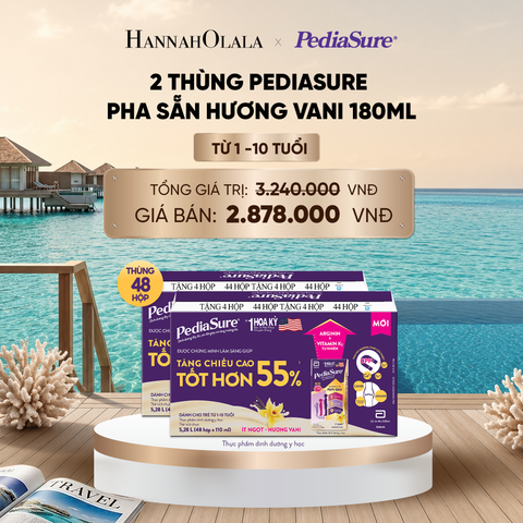  2 THÙNG PEDIASURE PHA SẴN HƯƠNG VANI 180ML DEAL 3:_ D2131 