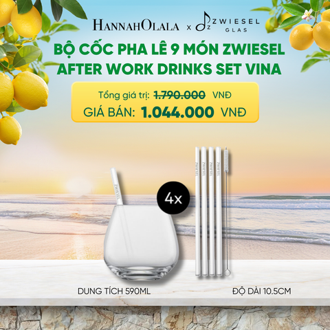  BỘ CỐC PHA LÊ 9 MÓN ZWIESEL AFTER WORK DRINKS SET VINA 130015 10.5CM 590ML - A2165 