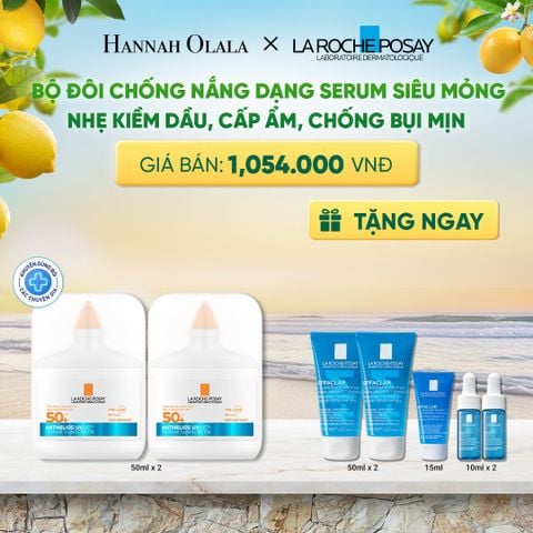  [MỚI] BỘ ĐÔI CHỐNG NẮNG DẠNG SERUM SIÊU MỎNG NHẸ KIỀM DẦU 16H CẤP ẨM 24H CHỐNG BỤI MỊN ANTHELIOS UVAIR SPF50+ 50ml DEAL 13: 