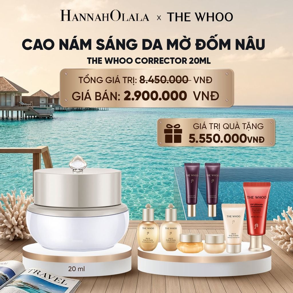  CAO NÁM SÁNG DA MỜ ĐỐM NÂU THE WHOO GONGJINHYANG BRIGHT ULTIMATE CORRECTOR 20ML_ D409 