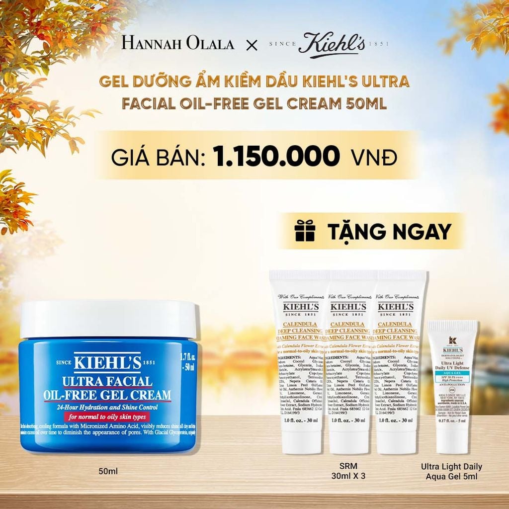  GEL DƯỠNG ẨM KIỀM DẦU 24H KIEHL'S ULTRA FACIAL OIL-FREE GEL CREAM 50ML - E335 