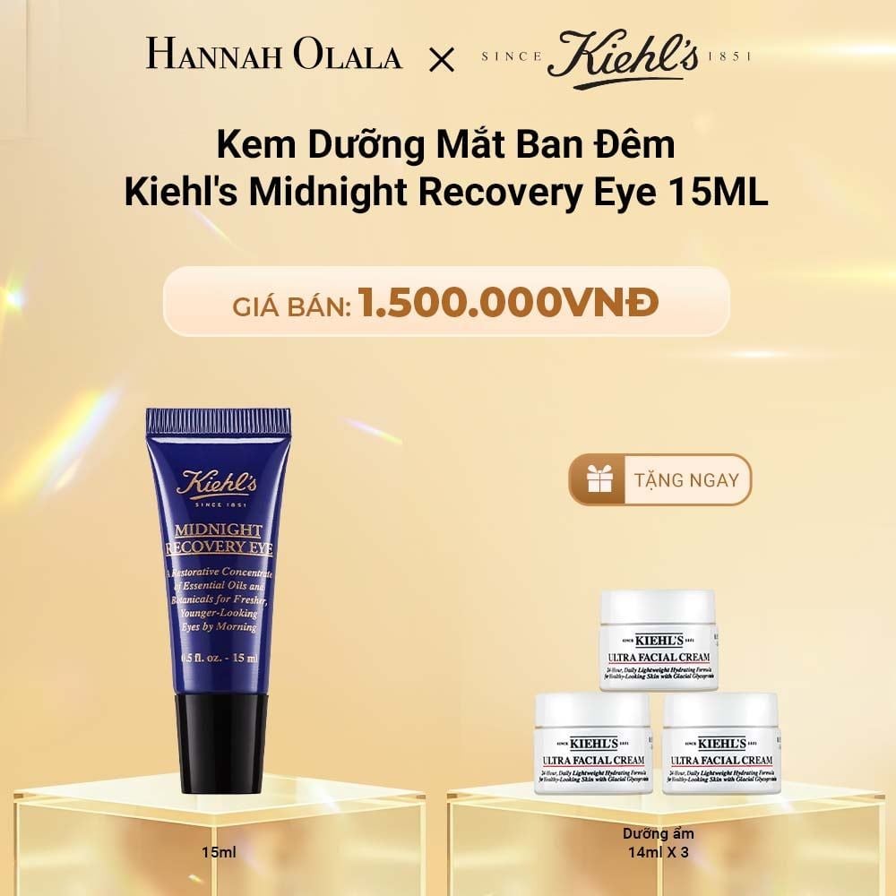  DEAL 19: KEM DƯỠNG LÀM MỊN & PHỤC HỒI VÙNG MẮT KIEHL'S MIDNIGHT RECOVERY EYE 15ML 